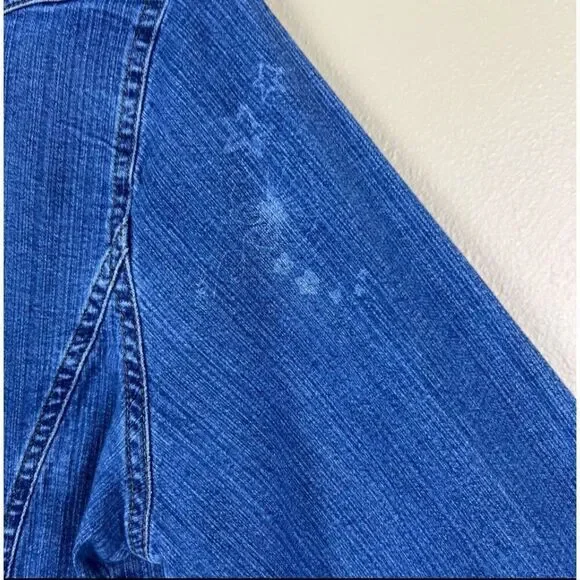 Levi's Tops Shirt Blue Denim Button-Up Size L - Picture 4 of 8